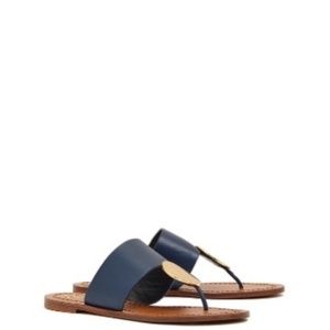 Tory Burch Patos Disc Flat Sandal navy/gold